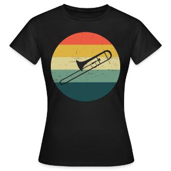 Tromboniste Brass Band Hommes Femmes Brass Brass - T-shirt Femme - noir - Devant - AI Model Female 172 dark (172cm)