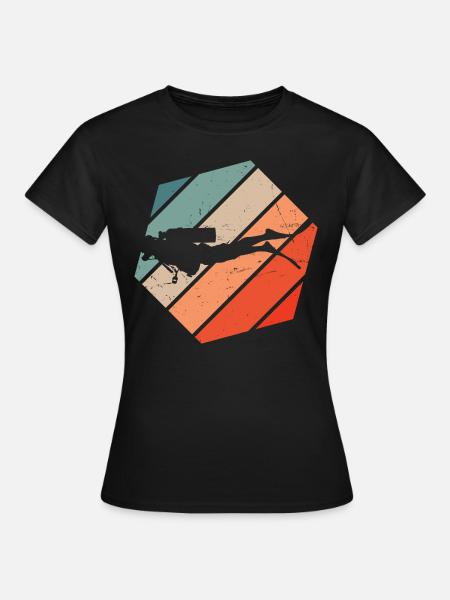 Plongée sous-marine plongeuse pour hommes Plongeur plongeur plongée sous-marine - T-shirt Femme - noir