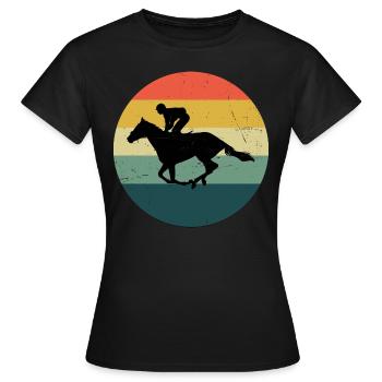 Chasse Équitation Dressage Équitation Équitation Équitation Dressage Équitation - T-shirt Femme - noir - Devant - AI Model Female 172 dark (172cm)