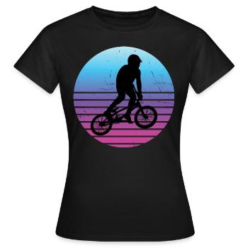 BMX Vélo Hommes BMX Garçons BMX Cyclisme - T-shirt Femme - noir - Devant - AI Model Female 172 dark (172cm)