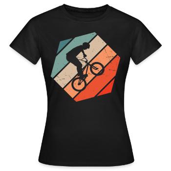 BMX Vélo Femmes Vélo Vélo BMX Garçons - T-shirt Femme - noir - Devant - AI Model Female 172 dark (172cm)