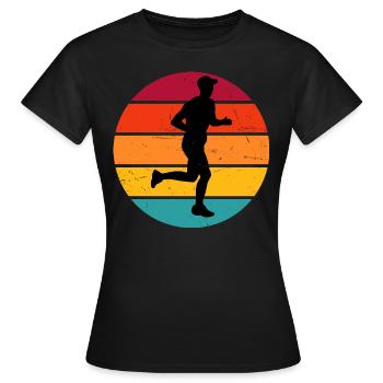 Course de cross-country Course de fond Jogging Femmes - T-shirt Femme - noir - Devant - AI Model Female 172 dark (172cm)