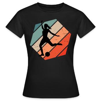 Football Hommes Football Football Football Football - T-shirt Femme - noir - Devant - AI Model Female 172 dark (172cm)