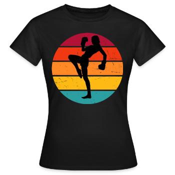 Kickboxing Hommes Kickboxing Boxe Kickboxing Kickboxing - T-shirt Femme - noir - Devant - AI Model Female 172 dark (172cm)