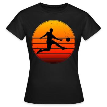 Soccer Fussballspiel Fussballspielen Herren - Frauen T-Shirt - Schwarz - Vorne - AI Model Female 172 dark (172cm)