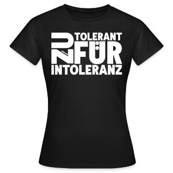 Zu Tolerant für Intoleranz - Frauen T-Shirt - Schwarz - Vorne - AI Model Female 172 dark (172cm)