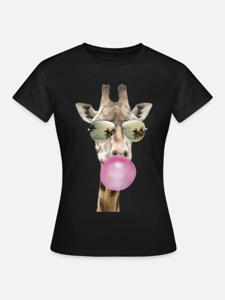 Coole Giraffe - Frauen T-Shirt - Schwarz
