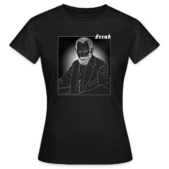 Sigmund Freud, psychanalyse - T-shirt Femme - noir - Devant - AI Model Female 172 dark (172cm)