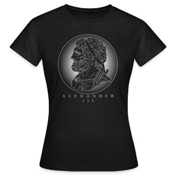 Alexander der Große, Alexander III von Makedonien - Frauen T-Shirt - Schwarz - Vorne - AI Model Female 172 dark (172cm)