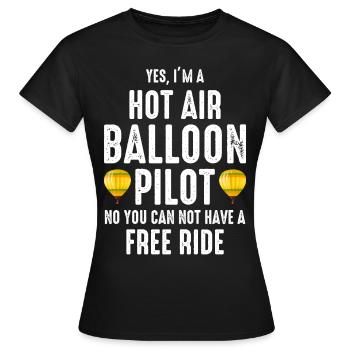 Montgolfière Montgolfière Pilote de montgolfière - T-shirt Femme - noir - Devant - AI Model Female 172 dark (172cm)