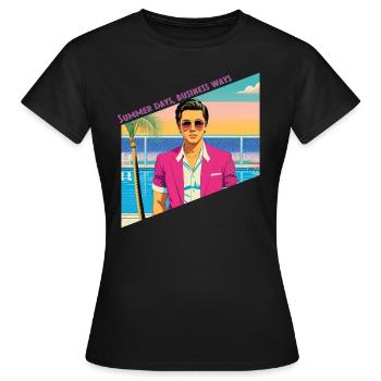 Journées d’été, façons de faire - T-shirt Femme - noir - Devant - AI Model Female 172 dark (172cm)