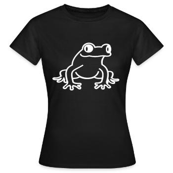 Frosch - Frauen T-Shirt - Schwarz - Vorne - AI Model Female 172 dark (172cm)
