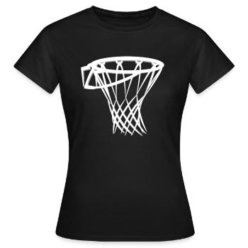 Basketball Korb - Frauen T-Shirt - Schwarz - Vorne - AI Model Female 172 dark (172cm)