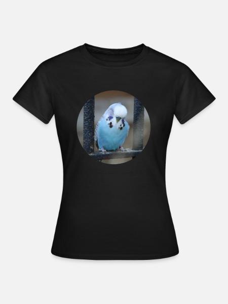 Blauer Wellensittich Wellensittiche - Frauen T-Shirt - Schwarz