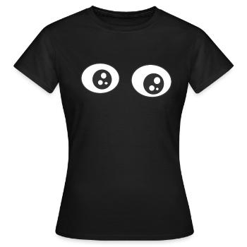 Eyes of the eyesight object - Women's T-Shirt - black - Front - AI Model Female 172 dark (172cm)