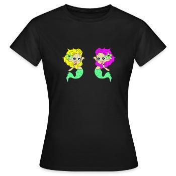 Sirène sirène - T-shirt Femme - noir - Devant - AI Model Female 172 dark (172cm)