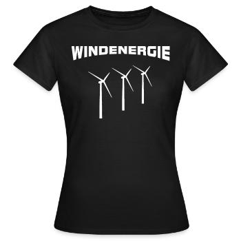 Windenergie Windräder - Frauen T-Shirt - Schwarz - Vorne - AI Model Female 172 dark (172cm)