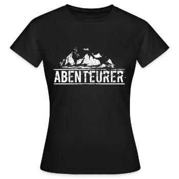 Abenteuerer Design mit Bergen & Abenteuer - Frauen T-Shirt - Schwarz - Vorne - AI Model Female 172 dark (172cm)