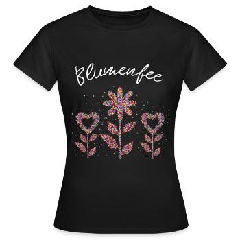 Blumenfee Floristin Floristik Blumen Geschenk - Frauen T-Shirt - Schwarz - Vorne - AI Model Female 172 dark (172cm)
