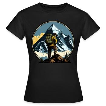 Alpiniste - T-shirt Femme - noir - Devant - AI Model Female 172 dark (172cm)
