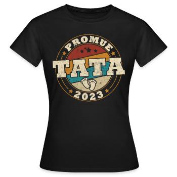 Promue tata 2023 - T-shirt Femme - noir - Devant - AI Model Female 172 dark (172cm)