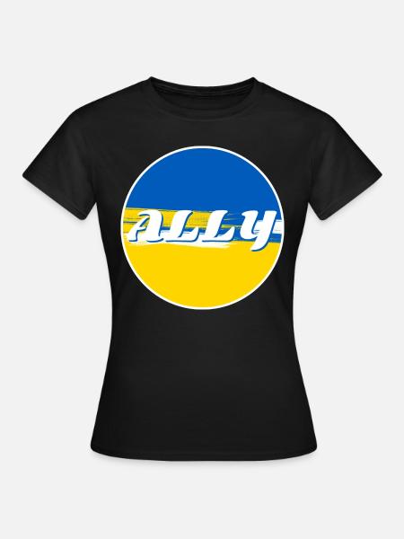 Ally Ukraine - Frauen T-Shirt - Schwarz