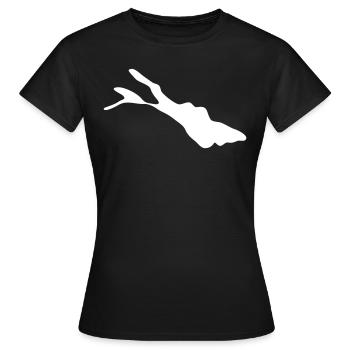 Lac de Constance - T-shirt Femme - noir - Devant - AI Model Female 172 dark (172cm)