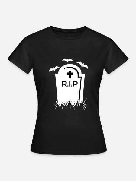 HALLOWEEN Friedhof Grab R.I.P - Frauen T-Shirt - Schwarz