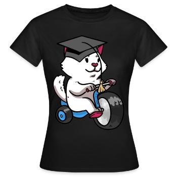 Cat Tricycle Riding Test Kids Baby Riding - Women's T-Shirt - black - Front - AI Model Female 172 dark (172cm)