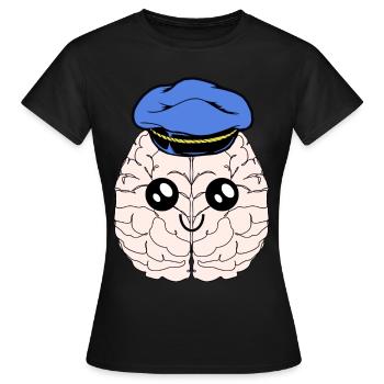 Profession du cerveau Emploi Zone de travail Intelligence cérébrale - T-shirt Femme - noir - Devant - AI Model Female 172 dark (172cm)