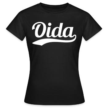 Oida Swoosh - T-shirt Femme - noir - Devant - AI Model Female 172 dark (172cm)