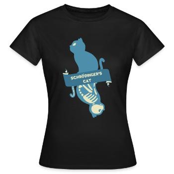 Schroedinger’s Cat I Funny Dead or Alive - T-shirt Femme - noir - Devant - AI Model Female 172 dark (172cm)