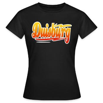 Duisbourg - T-shirt Femme - noir - Devant - AI Model Female 172 dark (172cm)