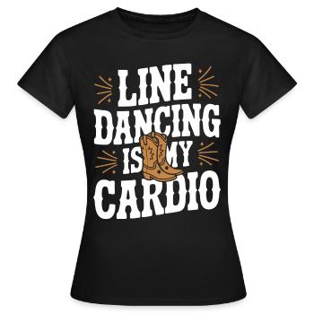 Line Dancing Tanzen Tänzer - Frauen T-Shirt - Schwarz - Vorne - AI Model Female 172 dark (172cm)