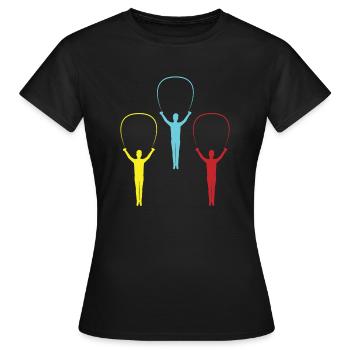Seilspringer Bunt Geschenkidee Springer Seilsport - Frauen T-Shirt - Schwarz - Vorne - AI Model Female 172 dark (172cm)