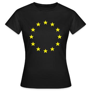 EU European Union Stars Idée Cadeau Europe - T-shirt Femme - noir - Devant - AI Model Female 172 dark (172cm)