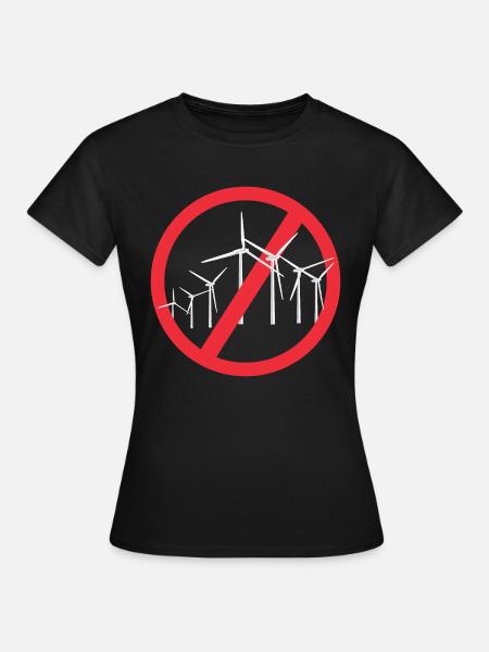 Stopp Windräder - Frauen T-Shirt - Schwarz