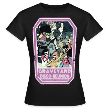 Réunion de cimetière - T-shirt Femme - noir - Devant - AI Model Female 172 dark (172cm)