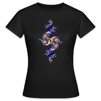 Julia Fraktal - T-shirt Femme - noir - Devant - AI Model Female 172 dark (172cm)