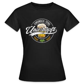 Boisson assoiffée de bière vintage chroniquement sous-houblonnée - T-shirt Femme - noir - Devant - AI Model Female 172 dark (172cm)