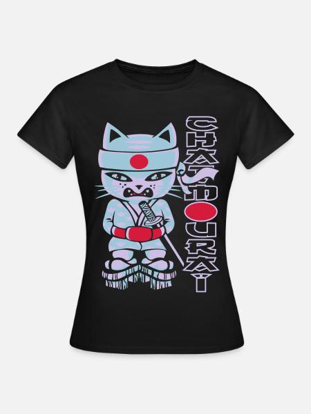 Chat mouraï flex - Women's T-Shirt - black