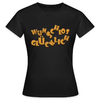 NEUES LEBEN GLÜCKLICH ZUFRIEDEN NEUANFANG GESCHENK - Frauen T-Shirt - Schwarz - Vorne - AI Model Female 172 dark (172cm)