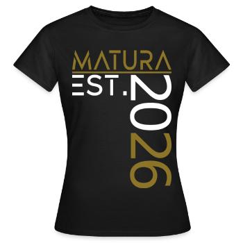 Maturité 2026 - T-shirt Femme - noir - Devant - AI Model Female 172 dark (172cm)