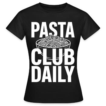 Club des pâtes Daily pour les amateurs de pâtes - T-shirt Femme - noir - Devant - AI Model Female 172 dark (172cm)