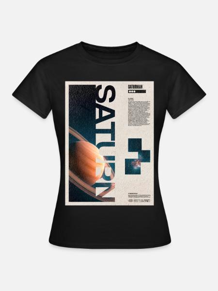 Saturn-Orbit-Poster - Frauen T-Shirt - Schwarz