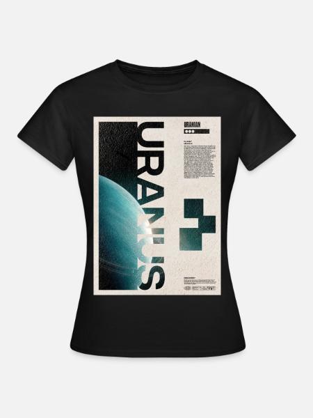 Uranus-Orbitaltypographie-Poster - Frauen T-Shirt - Schwarz