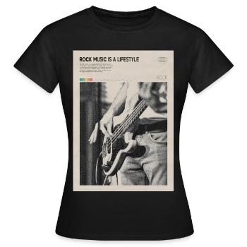 Vintage Rock Bass - Frauen T-Shirt - Schwarz - Vorne - AI Model Female 172 dark (172cm)