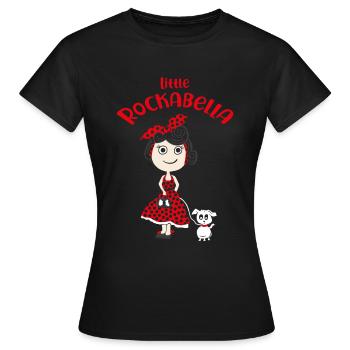 Little Rockabella Rockabilly - T-shirt Femme - noir - Devant - AI Model Female 172 dark (172cm)