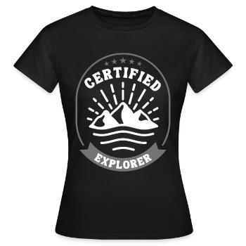 Certified explorer - Women's T-Shirt - black - Front - AI Model Female 172 dark (172cm)