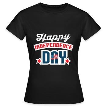 Independence Day 4 juillet - T-shirt Femme - noir - Devant - AI Model Female 172 dark (172cm)